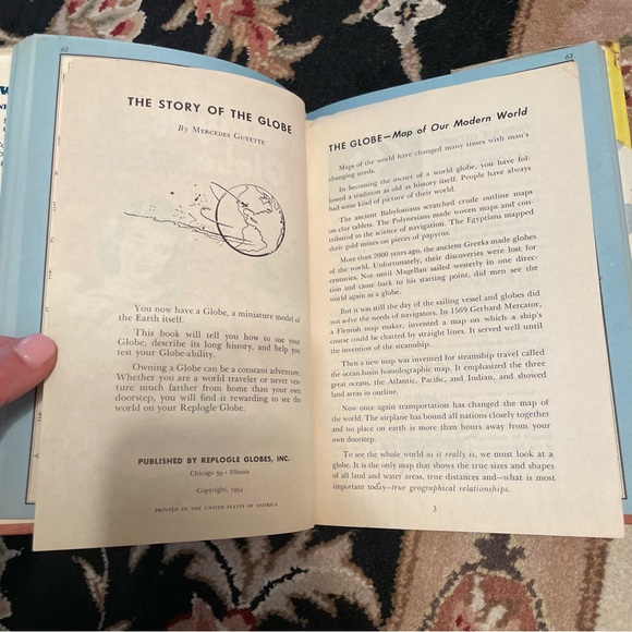 REPLOGLE | Vintage Reference World Globe with Atlas, 10" diameter (c.1954) - Picture 9 of 11